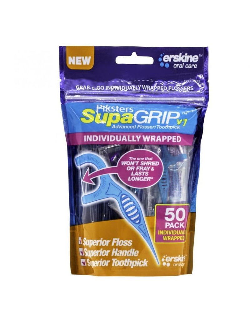 [Australia] - Piksters Monofilament Supagrip Flosser and Toothpick, 50 Count 