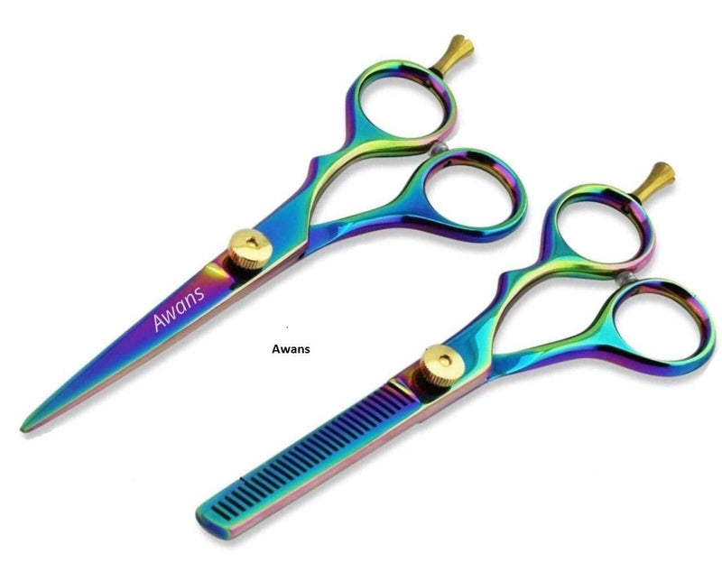 [Australia] - Hair Cutting Scissors Kits,6‚Äù Stainless Steel Hairdressing Shears Set Thinning Texturizing Scissors Professional Barber Salon Use or Home 