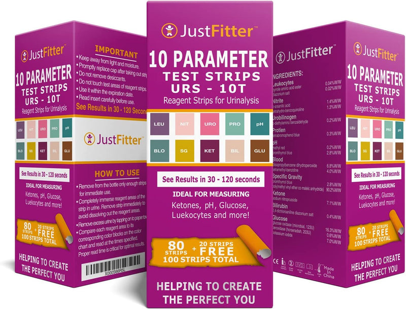 [Australia] - 10 x Urinalysis Multisticks Strips -10 Parameter Professional/GP Urine Tests - pH/Glucose/Ketone/Liver & Kidney Infection 