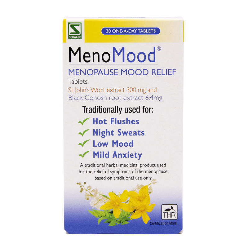 [Australia] - Schwabe Pharma - MenoMood - Menopause Mood Relief - St. John's Wort and Black Cohosh Extract - Traditionally Used for Hot Flushes, Night Sweats, Low Mood, Mild Anxiety - 30 Tablets 