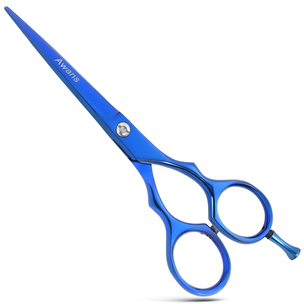 [Australia] - Awans Professional Hairdressing Barber Salon Scissors, with High Quality Stainless Steel Sharp Razor Edge 5.5". Range of Colours (Blue) Blue 