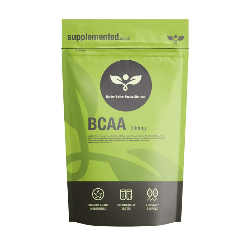 [Australia] - BCAA - Branch Chain Amino Acids 500mg 90 Capsules - Muscle Building and Strength gain Supplement UK Made. Pharmaceutical Grade 