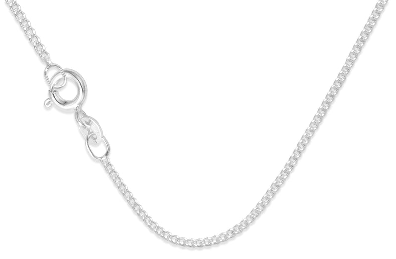 [Australia] - Heather Needham 925 Sterling Silver Curb chain 16" - Premium quality - 1.5mm - weight 3gms - Length 16" Gift boxed 8501/16 