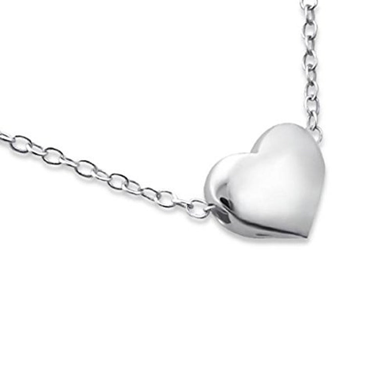 [Australia] - Sterling Silver Love Heart Necklace (Tiny and Discreet) Gift 