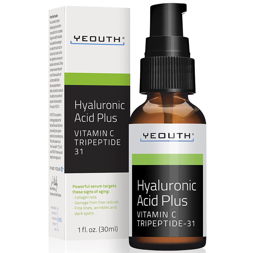 [Australia] - YEOUTH Best Anti Aging Vitamin C Serum with Hyaluronic Acid & Tripeptide 31 Trumps ALL Others (1oz) 30 ml (Pack of 1) 