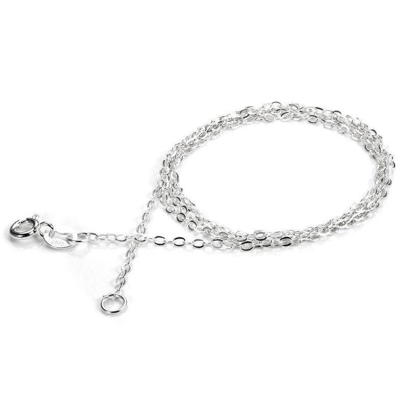 [Australia] - Sterling Silver Trace Chain 16-22 Inches 51.0 Centimetres 