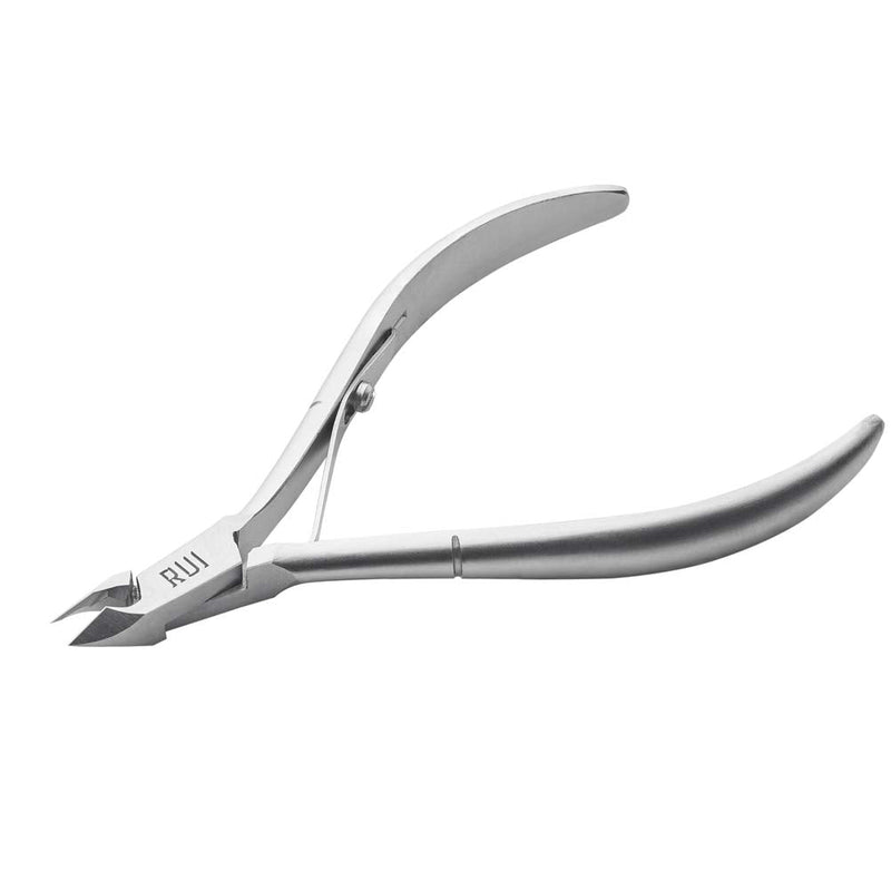 [Australia] - Rui Smiths Professional Cuticle Nippers | Precision Surgical-Grade Stainless Steel Cuticle Trimmer, French Handle D01 (Single Spring 4mm Jaw) Single Spring 4mm Jaw 