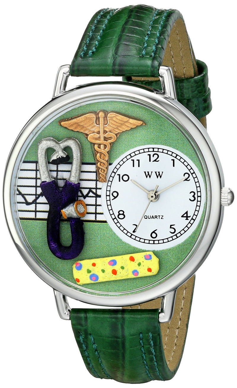 [Australia] - Nurse 2 Green Watch in Silver (Large) 