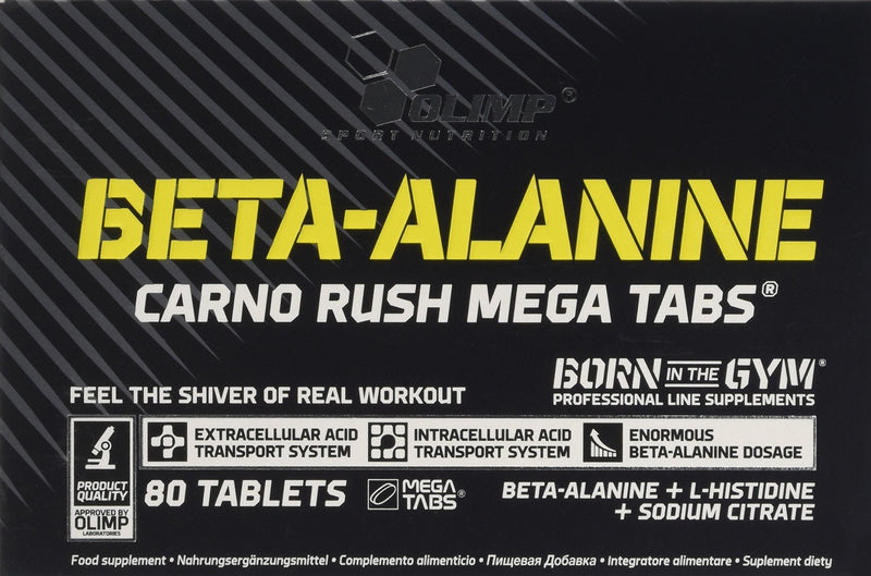 [Australia] - Olimp Labs Beta-Alanine Capsules, Carno Rush, Pack of 80 Mega Tablets, BETA-Alanine CARNO Rush 