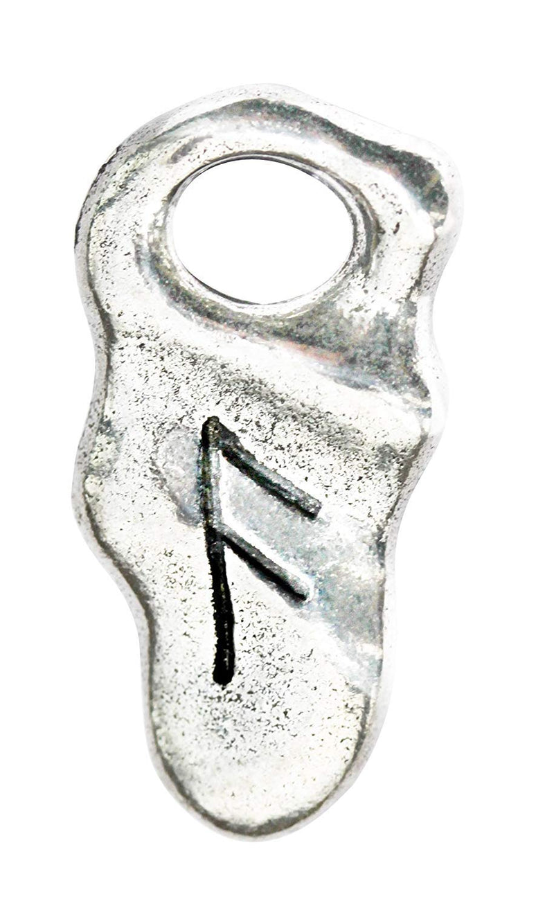 [Australia] - Viking Rune Charms Os - for Gaining Knowledge and Passing Tests - Sculpted pendant on cord necklace in lead-free pewter 