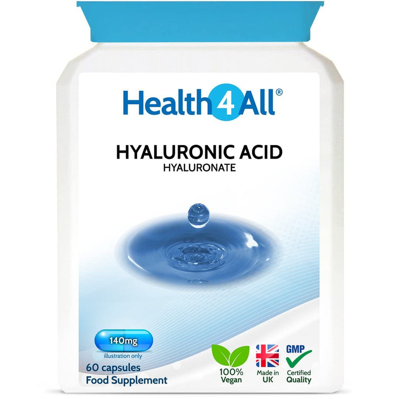 [Australia] - Health4All Hyaluronic Acid 140mg 60 Capsules (V) Highest Molecular Weight 1.0-.1.5 Million Daltons for Skin, Radiant Hair and Joints. 60 Count (Pack of 1) 