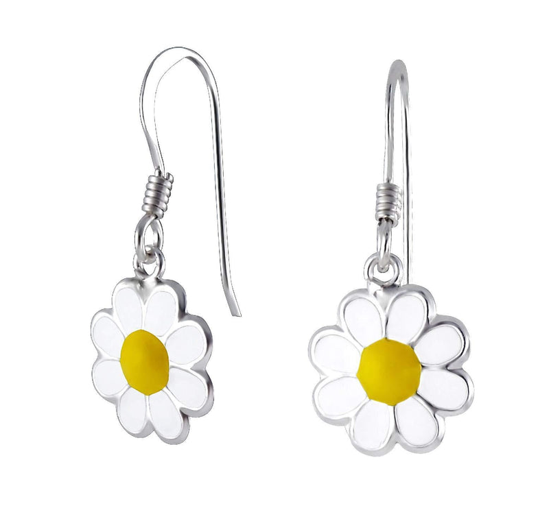 [Australia] - Daisy Flower Earrings Sterling Silver Dangle Drop Gift 