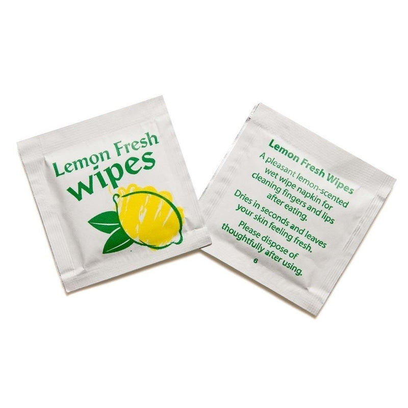 [Australia] - 50 Lemon Scented Fresh Handy Wet Hand Wipe Takeway Travel Party Face Camping Food Tissue 