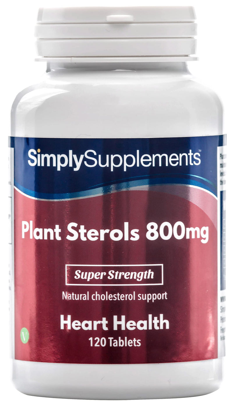 [Australia] - Plant Sterols 800mg | 120 Tablets = 4 Month Supply | Potent One-a-Day Formula | Vegan & Vegetarian Friendly | Proven to Naturally Lower Cholesterol | Manufactured in The UK 