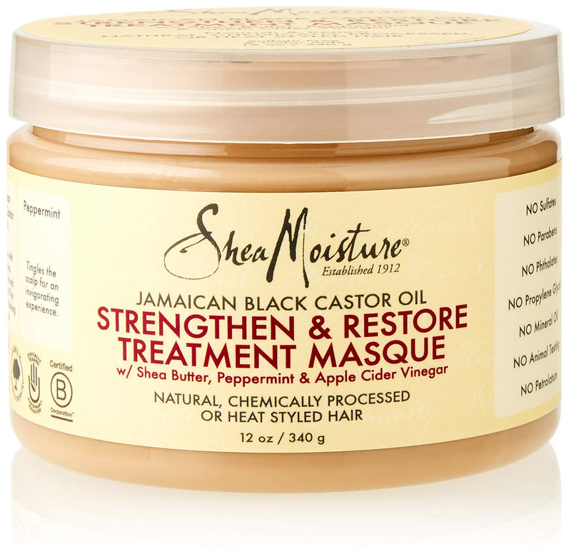 [Australia] - Shea Moisture amaican Black Castor Oil Strengthen Grow and Restore Treatment Masque, 12oz 