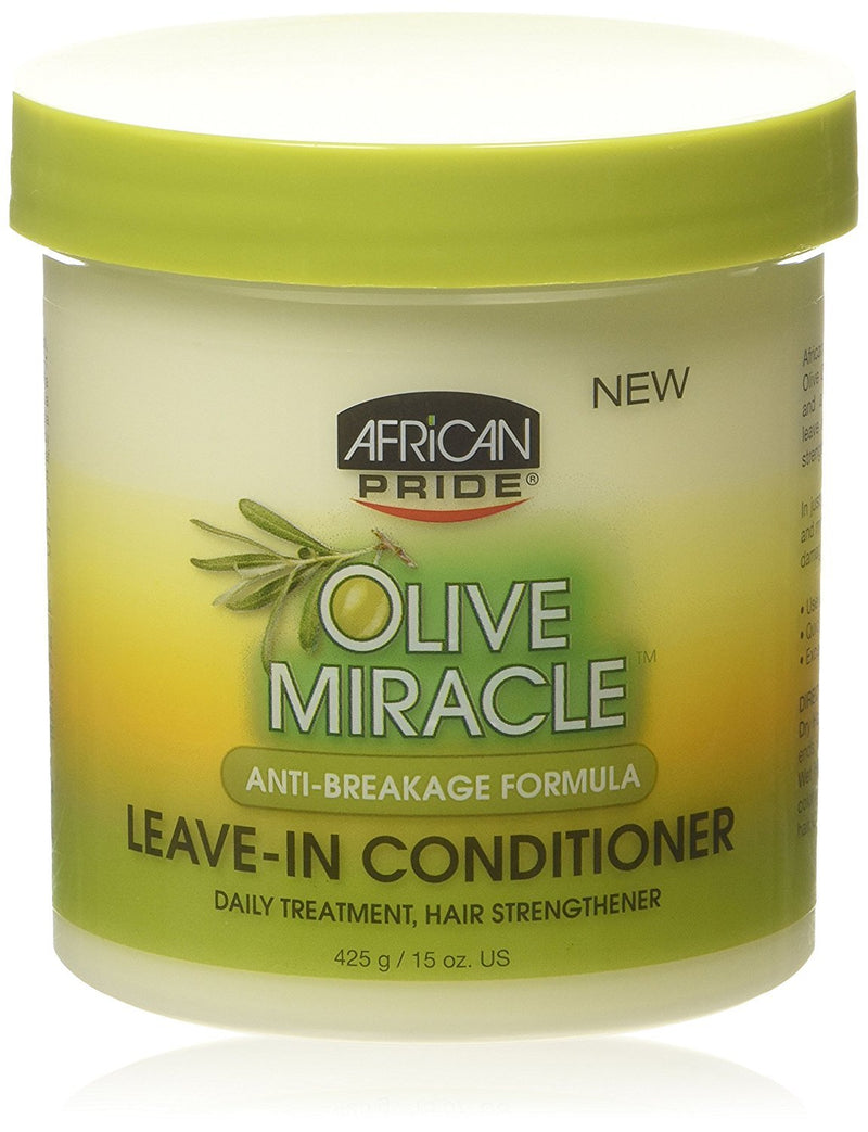 [Australia] - African Pride Olive Miracle Anti-Breakage Leave-In Conditioner 425g/15oz Green 425 g (Pack of 1) 