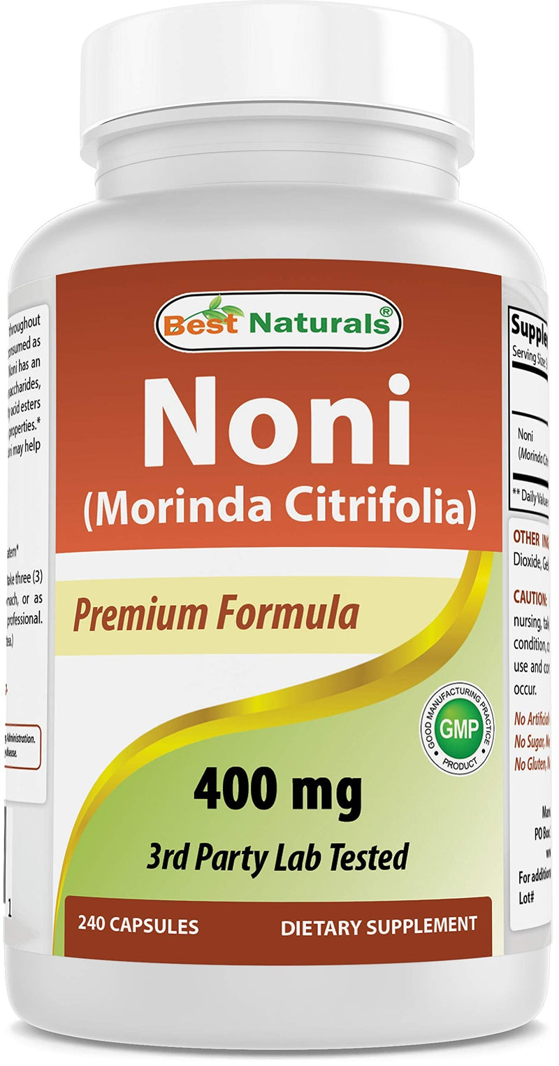 [Australia] - Best Naturals Noni 400 mg 240 Capsules (240 Count (Pack of 1)) 240 Count (Pack of 1) 