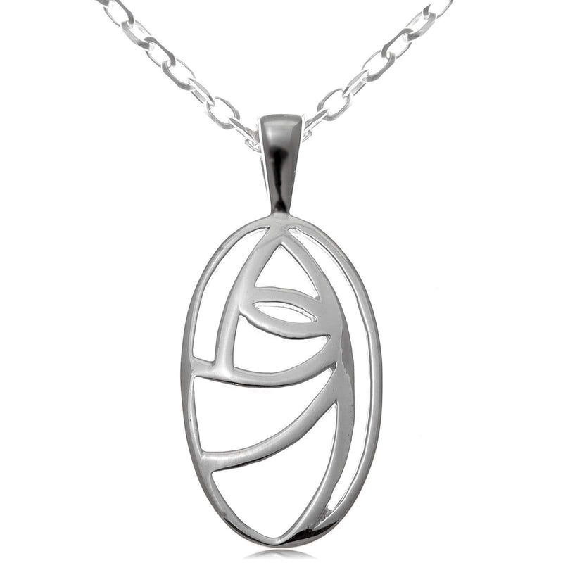 [Australia] - Sterling Silver Charles Rennie Mackintosh Pendant Necklace With 18" Chain 