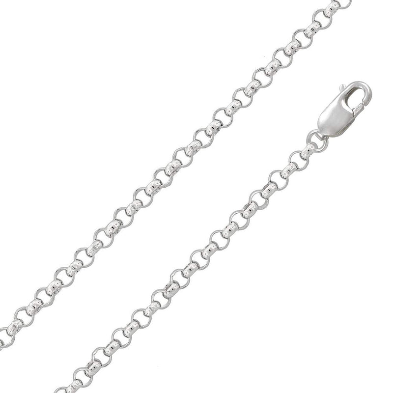 [Australia] - 925 Sterling Silver 1.3/1.7/2.0/2.9/3.3 MM Belcher/Rolo Chain Necklace for Women Men Unisex - 16 18 20 22 24 26 28 30 32 34 36 38 40" Inch 22.0 Inches 3.3MM LGE LINK 