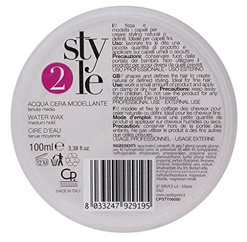 [Australia] - Style - Medium Sealing Wax Water - Professional Wax for Natural or Defined Styling, Ideal for Fine Hair - 100 ml 