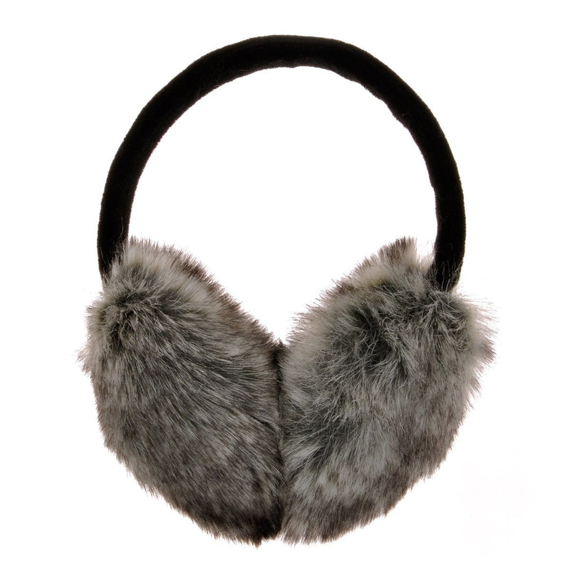 [Australia] - ZLYC Womens Girls Winter Fashion Adjustable Faux Fur EarMuffs Ear Warmers Grey 