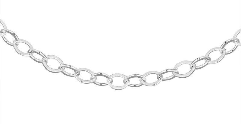 [Australia] - Tuscany Silver Sterling Silver Diamond Cut Trace Chain of 46cm/18" 