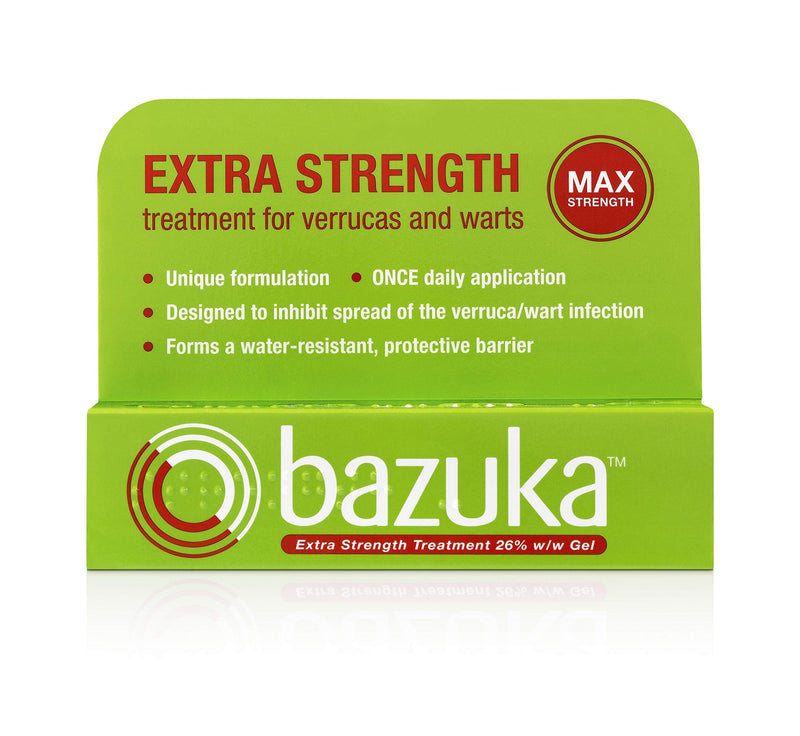[Australia] - Bazuka Extra Strength Treatment Gel For Effective, Pain-Free Treatment and Removal of Verrucas and Warts. With Emery Board, 6g 