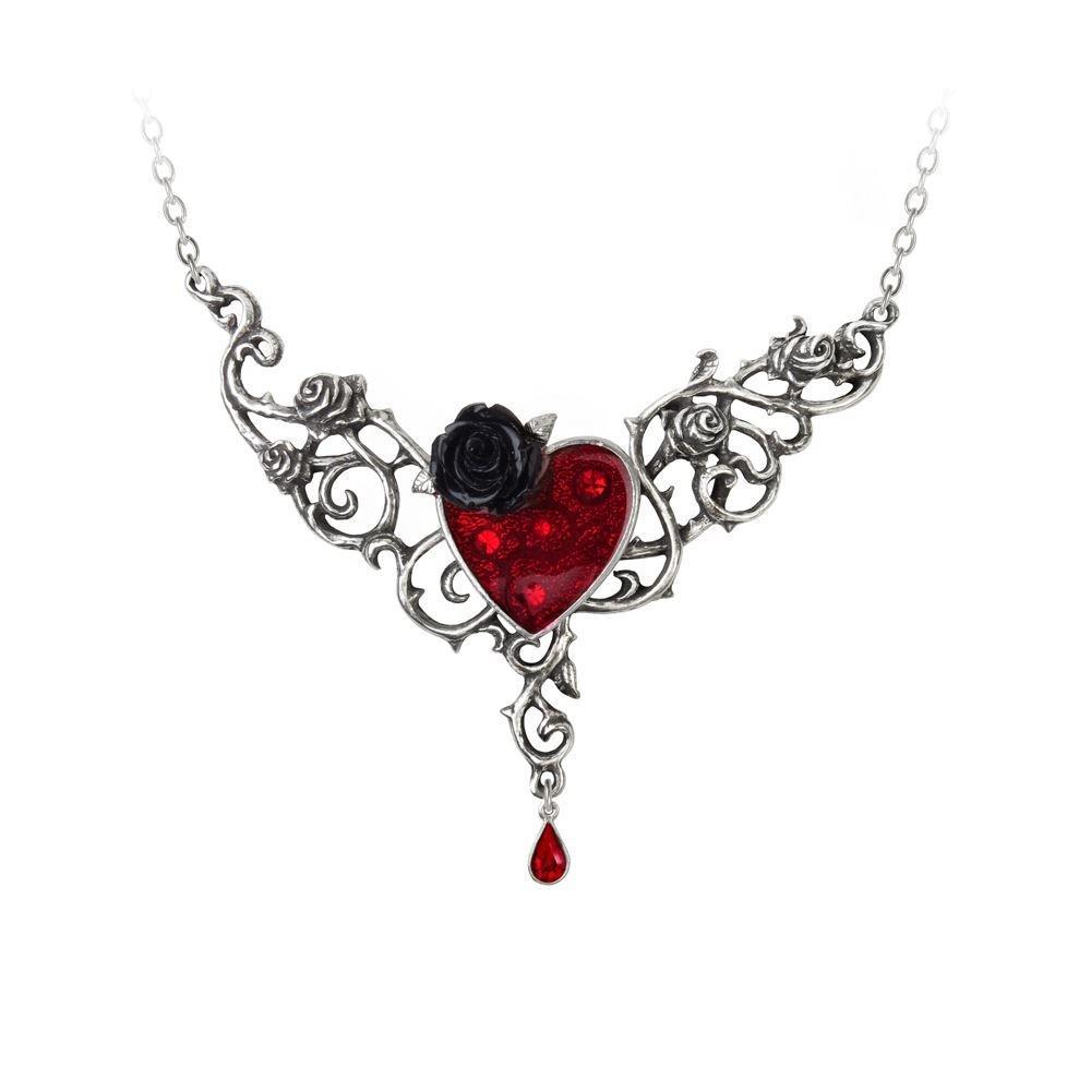 [Australia] - Alchemy Gothic Blood Rose Heart Necklace 