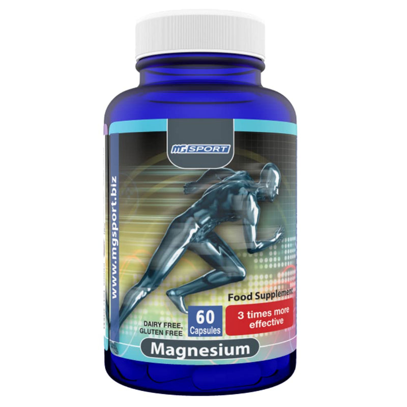 [Australia] - High Absorption Magnesium for Leg Cramps, with B6, D& E, Clinically Tested. 380mg Magnesium Oxide Monohydrate Per Capsule, 60 Servings No Artificial Colors No Stearates, Gluten Free… (60) 60 Count (Pack of 1) 