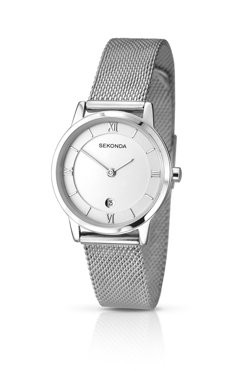 [Australia] - Sekonda Women's Quartz Watch Silver Bracelet/White Dial 