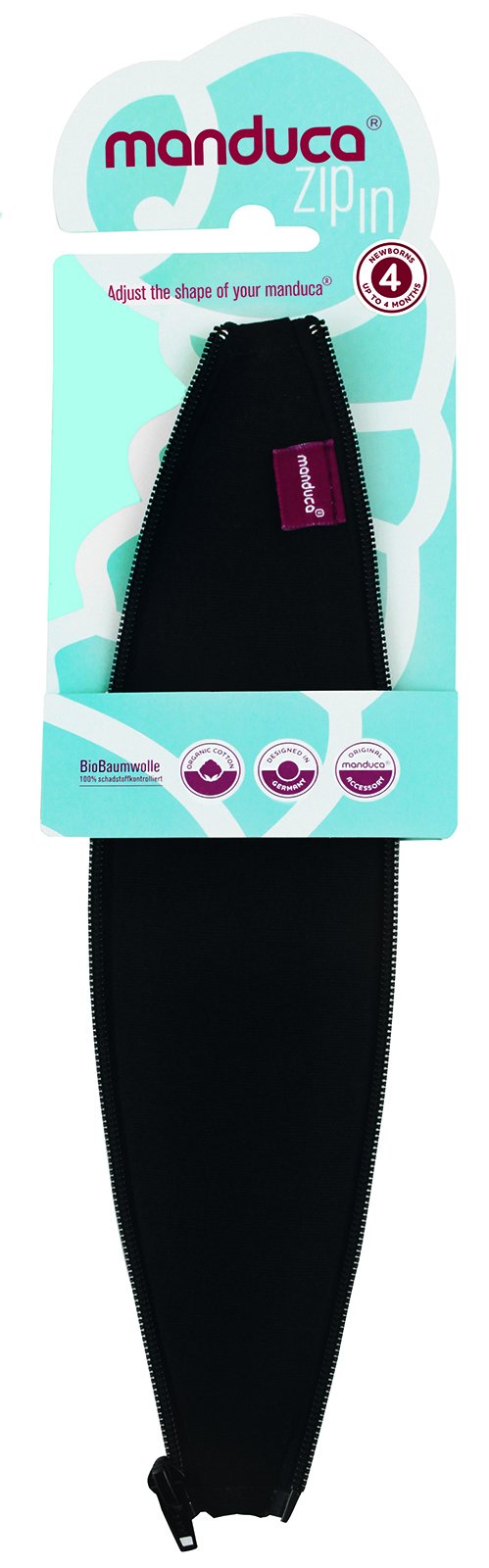 [Australia] - manduca Zip-in Inserts | for Even More Individuality and Comfort | Suitable for All manduca Baby Slings/Carriers ZipIn Ellipse Black 