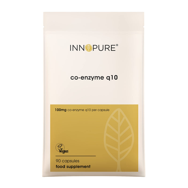 [Australia] - CoQ10 Pure Coenzyme Q10 100mg, Naturally Fermented, Vegan Society Approved, 90 Capsules, Made in The UK by Innopure (Packaging May Vary) 