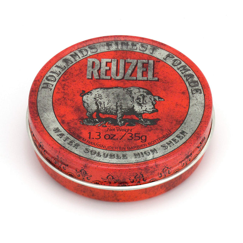 [Australia] - Reuzel Red Water Soluble High Sheen Pomade - No Dry Formula - Keeps High Shine and Strong Hold All Day without Flaking - Easy Rinse Out - Subtle Vanilla Cola Fragrance - Vegan Formula - 35 g rot 