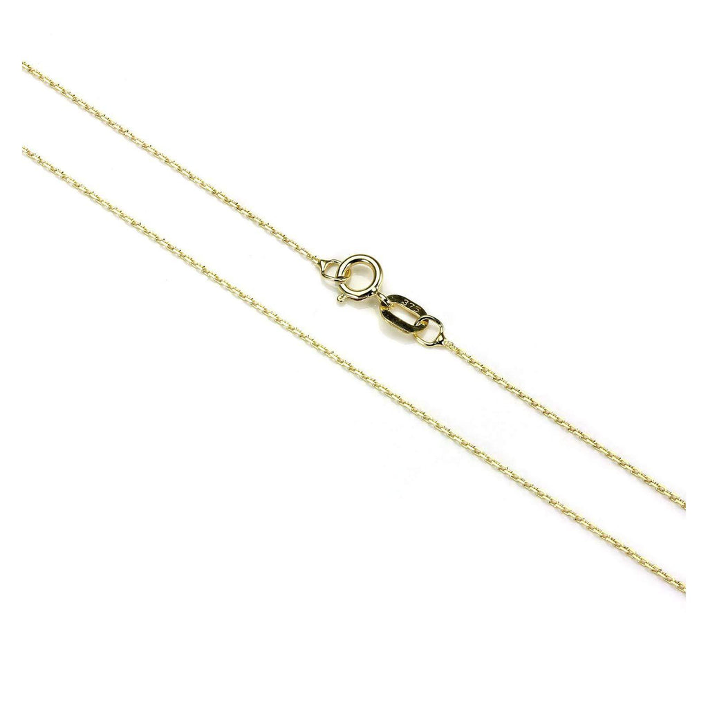 [Australia] - 9ct Yellow Gold Fine Belcher Chain - 16" - 20 Inches 46.0 Centimetres 