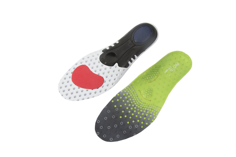 [Australia] - Pro11 Hydro-Tech Sports Orthotic Insoles with Dual layer Impact shell absorber and Metatarsal Support System (8-12, Green) 