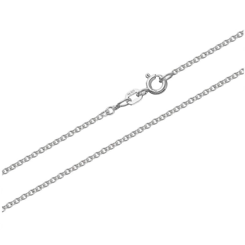 [Australia] - Nklaus Anchor Necklace 925 Sterling Silver Round Chain Necklace 2.00 mm Wide 40.0 Centimetres 
