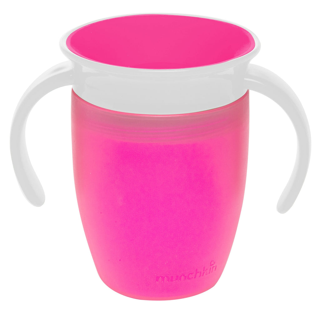 [Australia] - Munchkin Miracle 360 Trainer Cup, Pink 207ml Modern 1 Count (Pack of 1) Assorted Color 