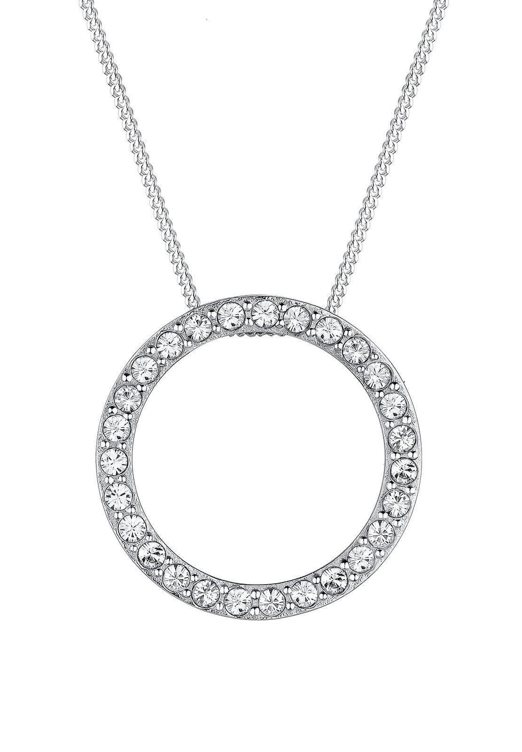 [Australia] - Elli Women's 925 Sterling Silver Xilion Cut Crystals Necklace with Pendant of Length 45 cm 45 Centimetres 