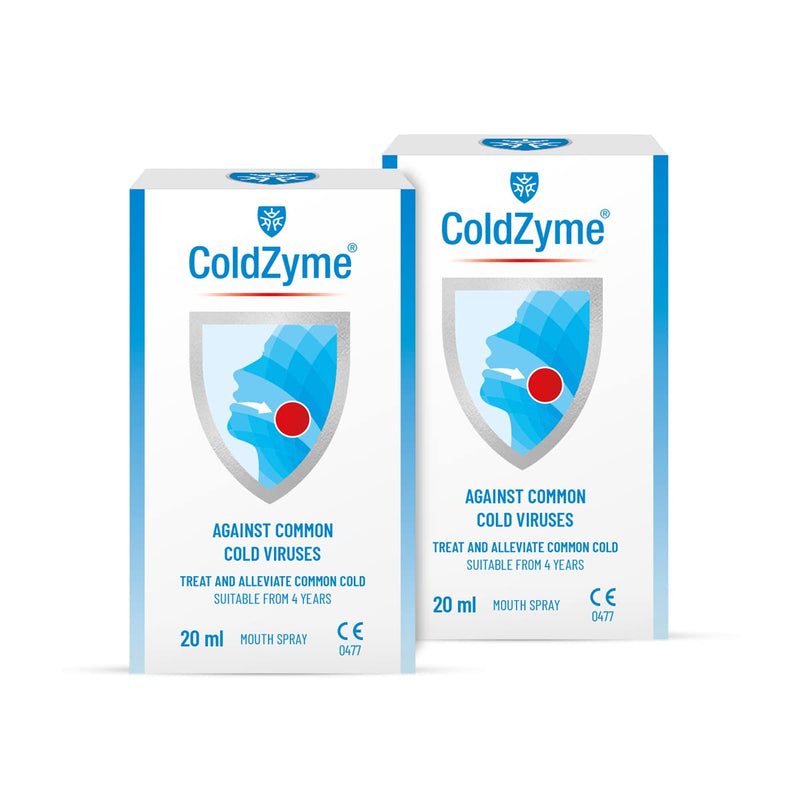 [Australia] - (Pack of 2) ColdZyme Mouth & Throat Spray (Not Nasal Spray) - Cold Virus Treatment & Symptom Relief - Use at First Signs of a Cold - Menthol Flavour 20ml 