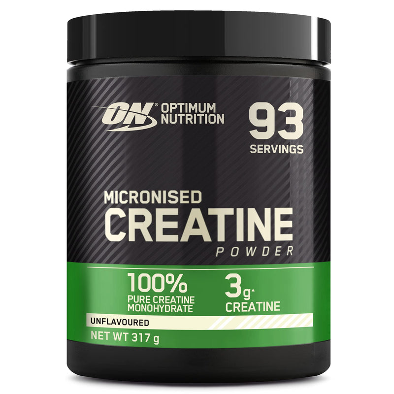 [Australia] - Optimum Nutrition Micronised Creatine Powder, 100% Pure Creatine Monohydrate Powder for Performance and Muscle Power, Unflavoured Shake, 93 Servings, 317 g 317g 