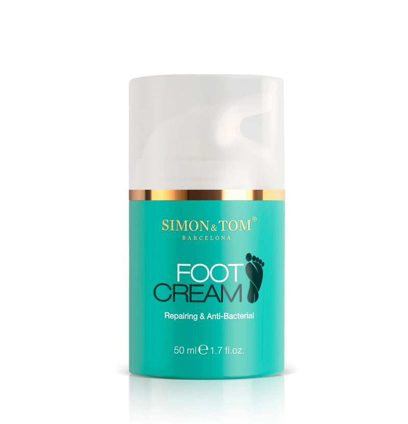 [Australia] - Simon&Tom Foot Cream 50ml - Moisturizing and Regenerating - Repairs dry skin and cracked heels - With Argan Oil, Tea Tree Oil and Mint - Made in Spain 