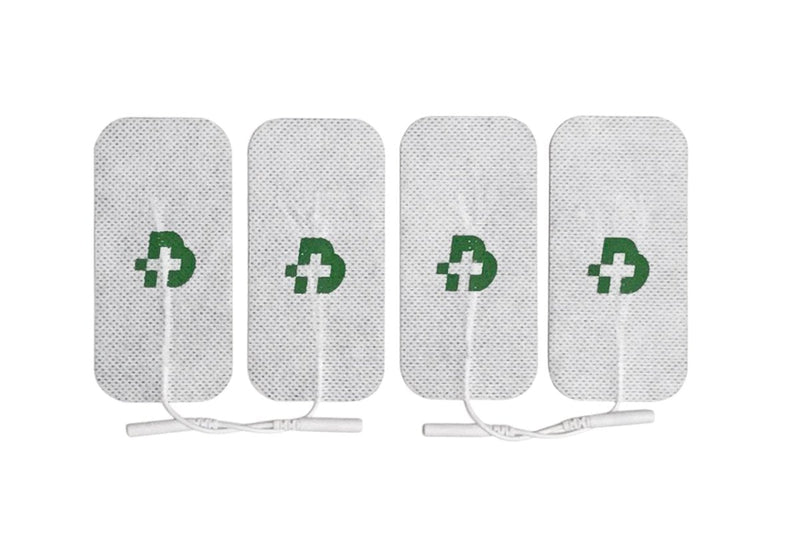 [Australia] - TESMED Electrode pads for TENS and EMS stimulation current devices with 2mm plug connection, self-adhesive 4 Pieces (50x100mm) 