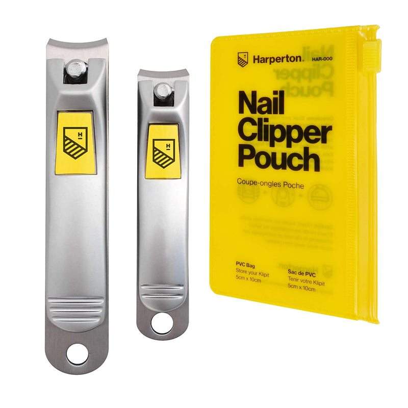 [Australia] - Harperton Klipit Nail Clipper Set - Fingernail + Toenail - Stainless Steel Finger Nail Clippers Cutter For Men Women 