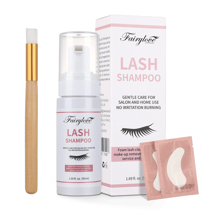 [Australia] - Eyelash Extension Cleanser, Eyelash Foaming Cleanser Eyelash Shampoo/Wash Eyelash Brush Extension Safe Remove Makeup Residue And Mascara For Daily Use(Eyelash Cleanser Foam + Brush) 