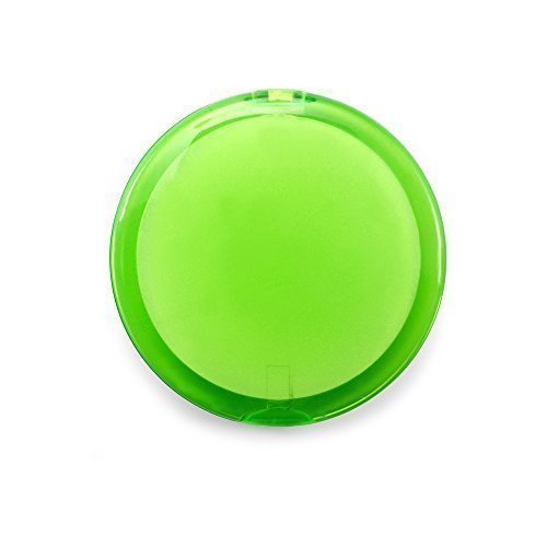 [Australia] - eBuyGB Pack of 10 Ladies Handbag Cosmetic Double Sided Magnifying Compact Vanity Make Up Mirror (Pale Green) Lime Green 