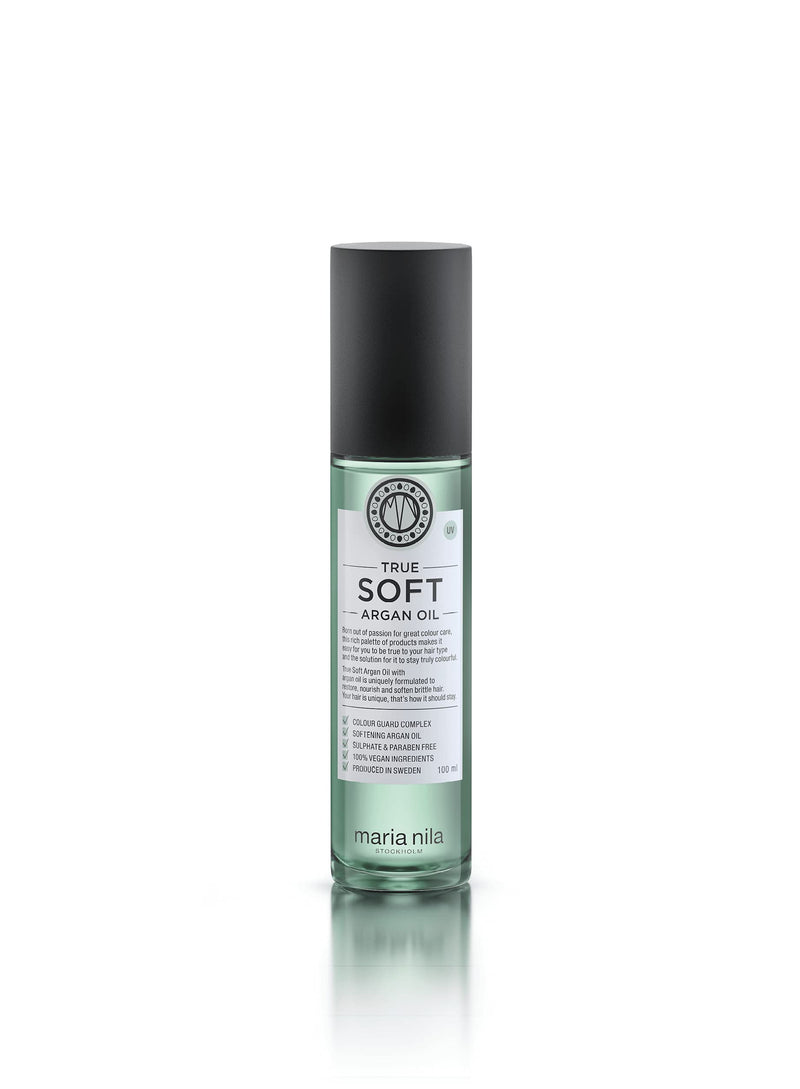 [Australia] - Maria Nila True Soft Argan Oil 100 ml - Nourishing Argan Oil that Softens, Moisturizes and Strengthens Hair. 100% Vegan. Sulfate-free and Paraben-free. 100 ml (Pack of 1) 