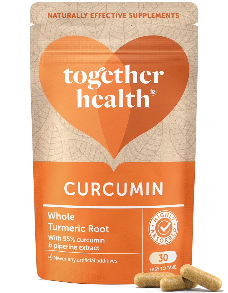 [Australia] - Curcumin & Turmeric Complex – Together Health – Organic Whole Turmeric Powder – 95% Curcumin & Piperine – Full Spectrum Antioxidant Formula – Vegan Friendly – Made in The UK – 30 Vegecaps 30 Count (Pack of 1) 