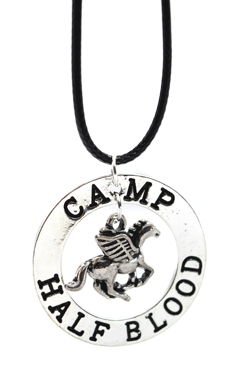 [Australia] - Beaux Bijoux The Last Olympian Camp Half-Blood Percy Jackson Pegasus Zeus Half Blood Necklace - Percy Jackson Pendant Cosplay 