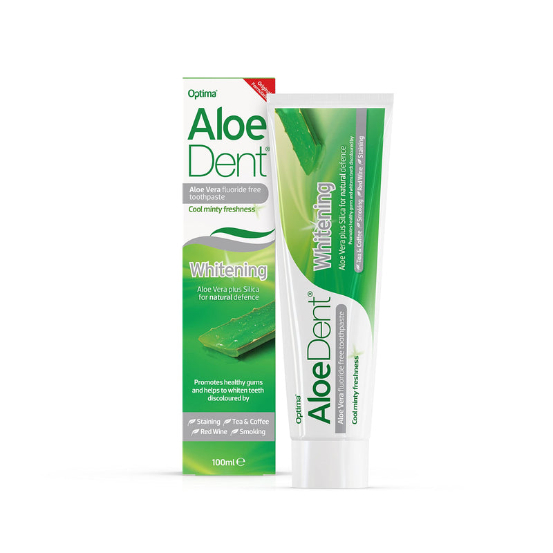 [Australia] - Aloe Dent Whitening Aloe Vera Toothpaste Fluoride Free, Natural Action, Vegan, Cruelty Free , SLS Free, Naturally White, Healthy Gums , 100 ml 100 ml (Pack of 1) 