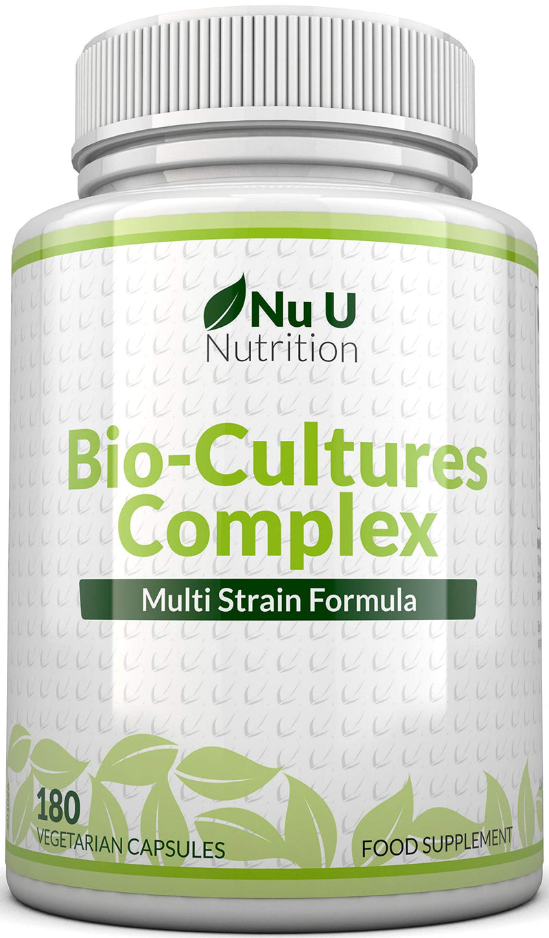 [Australia] - Bio-Cultures 180 Capsules (6 Month Supply) | Vegetarian Multi Strain | High Strength Cultures Includes Lactobacillus Acidophilus & Bifidobacterium | Capsules not Tablets by Nu U Nutrition 